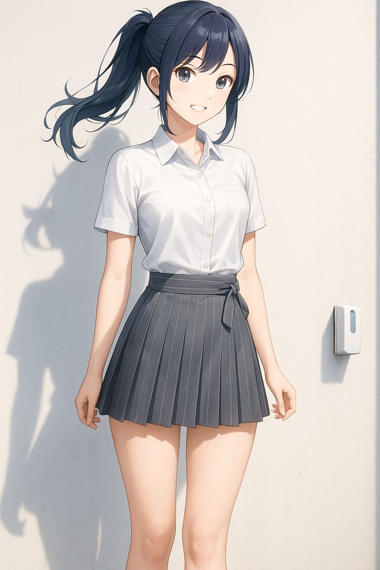 白塗りコンクリート壁のAIイラスト|プロンプト紹介