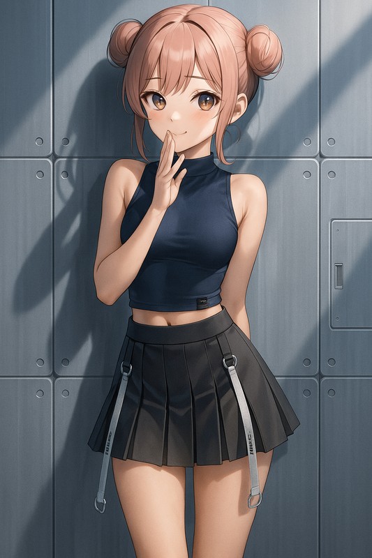 スチールパネル壁のAIイラスト|プロンプト紹介