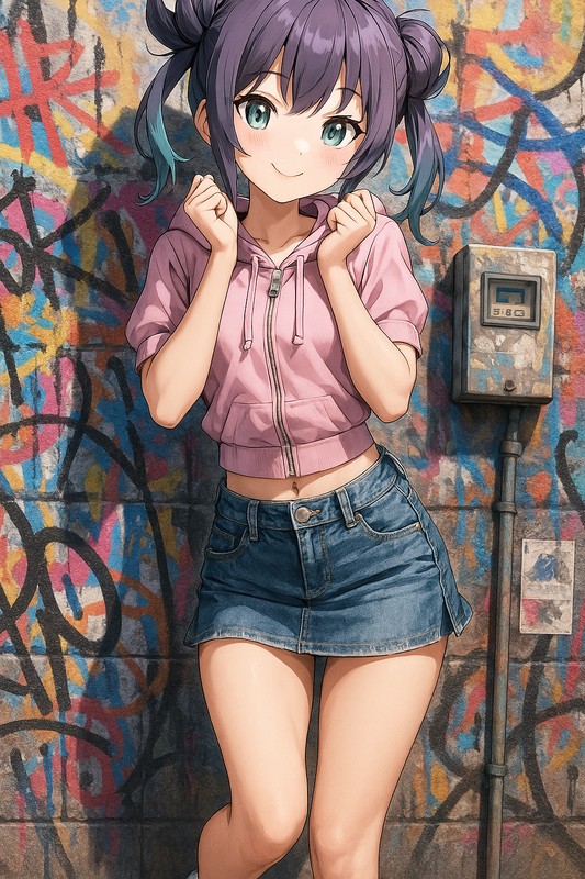 グラフィティ壁のAIイラスト|プロンプト紹介