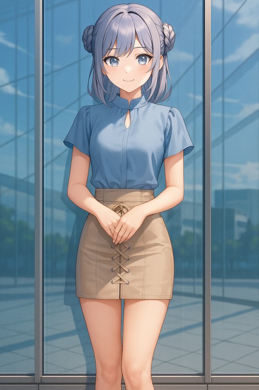 ガラスカーテンウォールのAIイラスト|プロンプト紹介