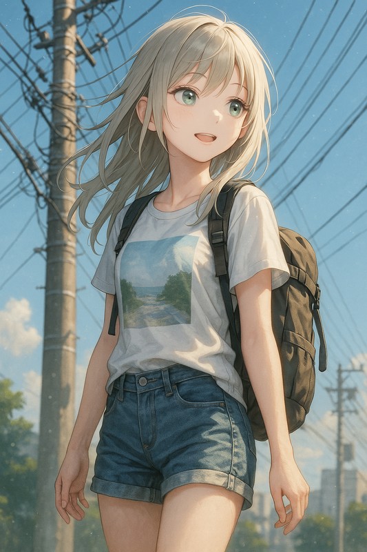 コンクリートの電柱を再現したAIイラスト｜プロンプト紹介