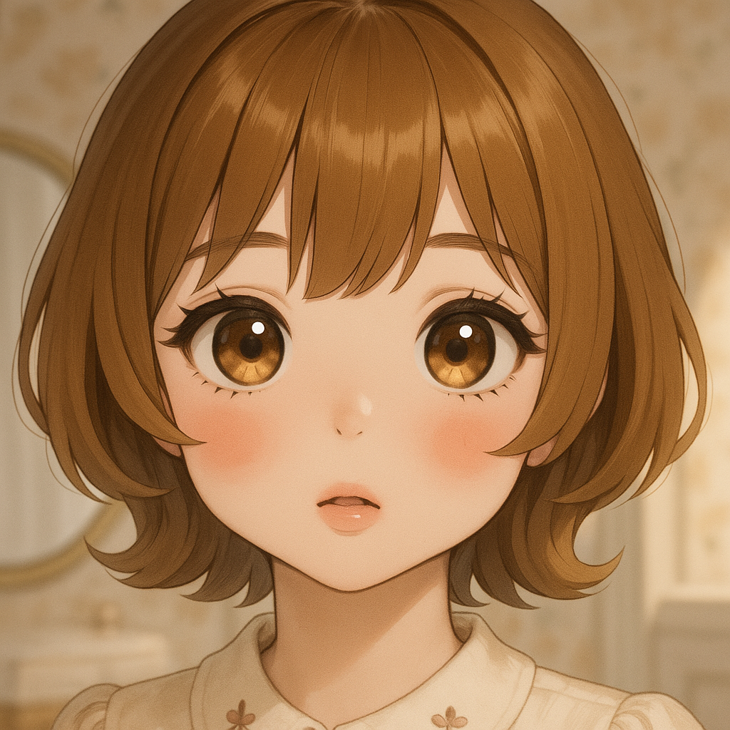 たぬき顔メイクの美少女AIイラスト