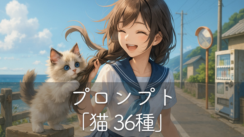 AIイラストで再現しやすい猫(ネコ)プロンプト36選と動作・ポーズ紹介