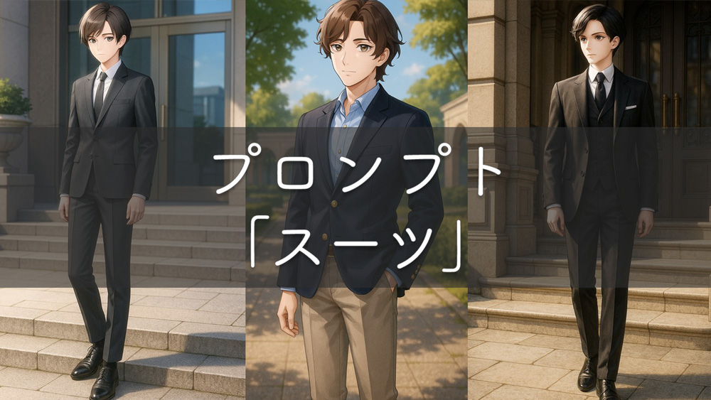 見た目で探せるスーツプロンプト42集と装飾アイテム【画像AI】