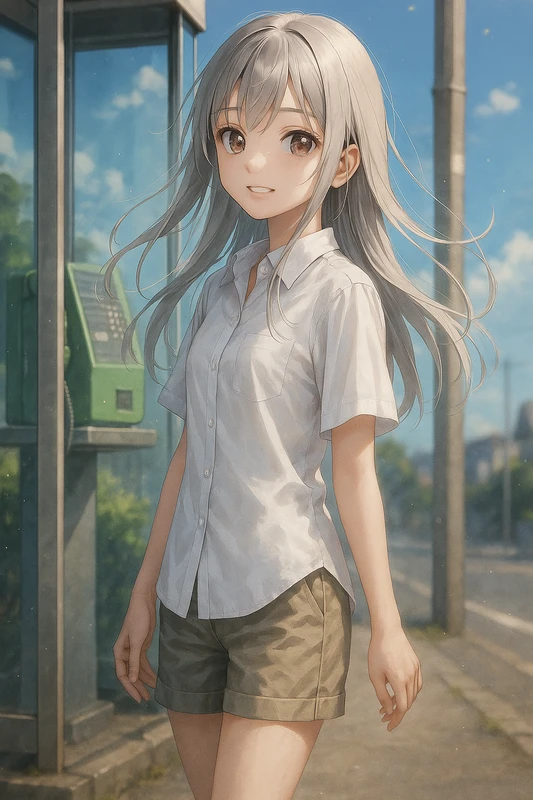 公衆電話ボックスを再現したAIイラスト｜プロンプト紹介