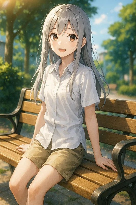 街にあるベンチを再現したAIイラスト｜プロンプト紹介