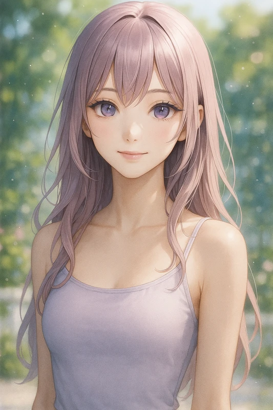 キャミソールネックを再現したAIイラスト