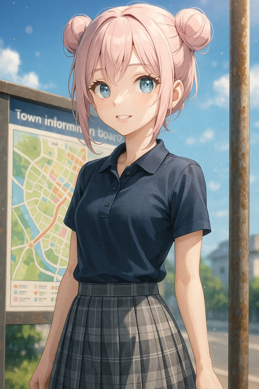 街の案内板を再現したAIイラスト｜プロンプト紹介