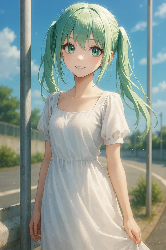 標識ポールを再現したAIイラスト｜プロンプト紹介