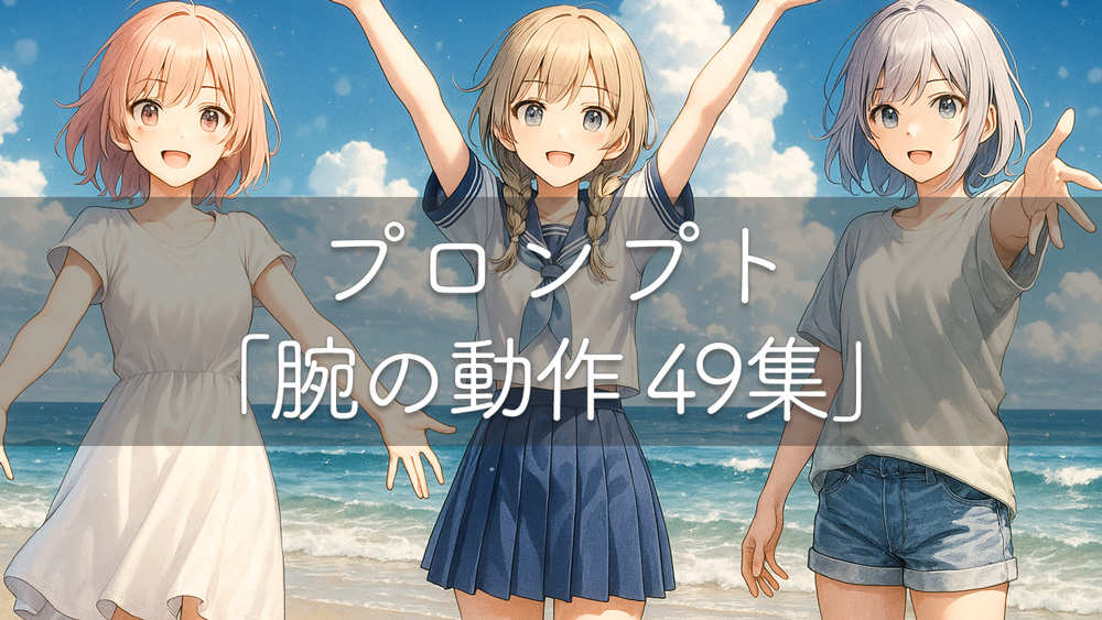 腕のポーズ・動作のプロンプト49集 完全カタログ【画像AI】