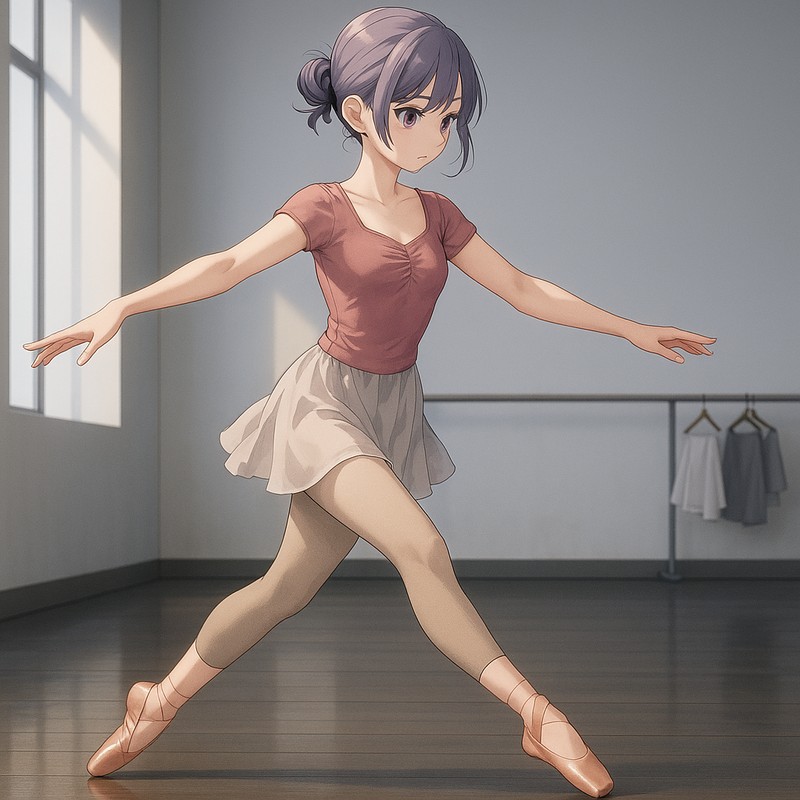 シャッセのポーズ・AIイラスト｜バレエのプロンプト