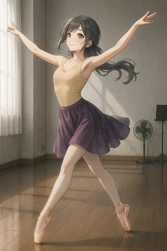 バランセのポーズ・AIイラスト｜バレエのプロンプト