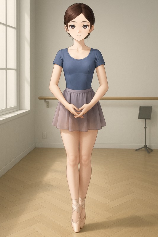 アン・ファスのポーズ・AIイラスト｜バレエのプロンプト
