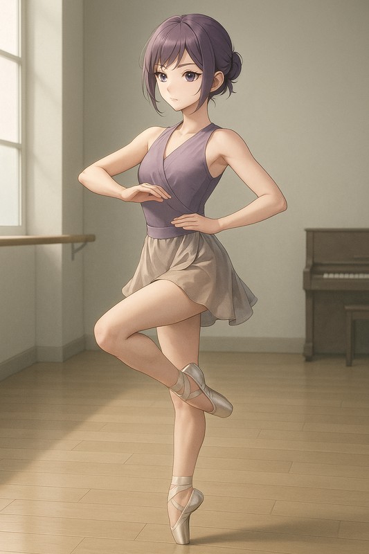 アン・ドゥダンのポーズ・AIイラスト｜バレエのプロンプト