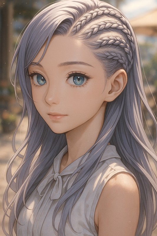 レモネード三つ編みのAIイラスト|プロンプト紹介