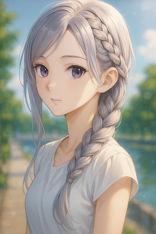 レース編み込みのAIイラスト|プロンプト紹介