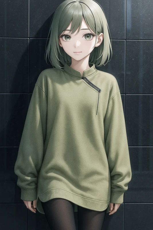 スウェット素材×ゆったりシルエット×タイツ前提のラフ系チャイナ服|AIイラストプロンプト紹介