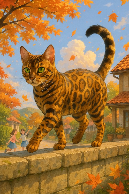 ベンガル(猫)のAIイラスト|再現プロンプト用