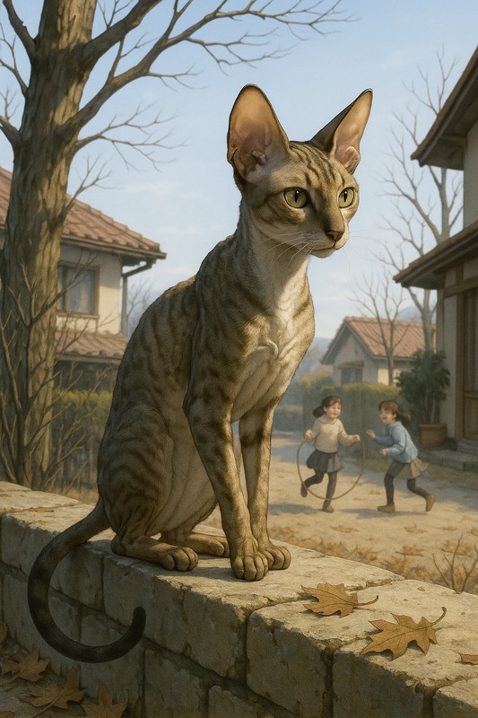 コーニッシュレックス(猫)のAIイラスト|再現プロンプト用