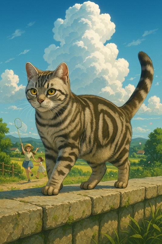 アメリカンショートヘア(猫)のAIイラスト|再現プロンプト用