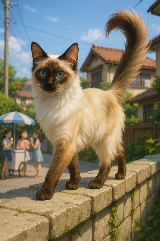 セイシェルワ(猫)のAIイラスト|再現プロンプト用