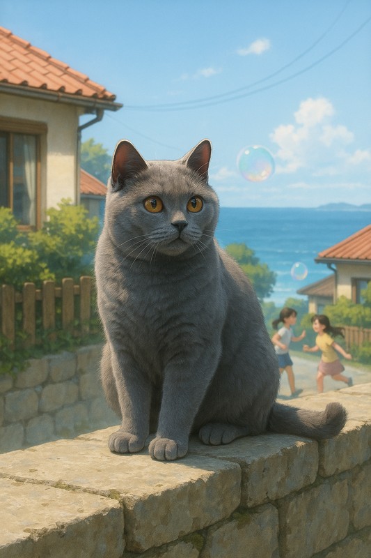 シャルトリュー(猫)のAIイラスト|再現プロンプト用