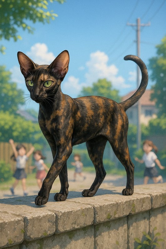 オリエンタルショートヘア(猫)のAIイラスト|再現プロンプト用