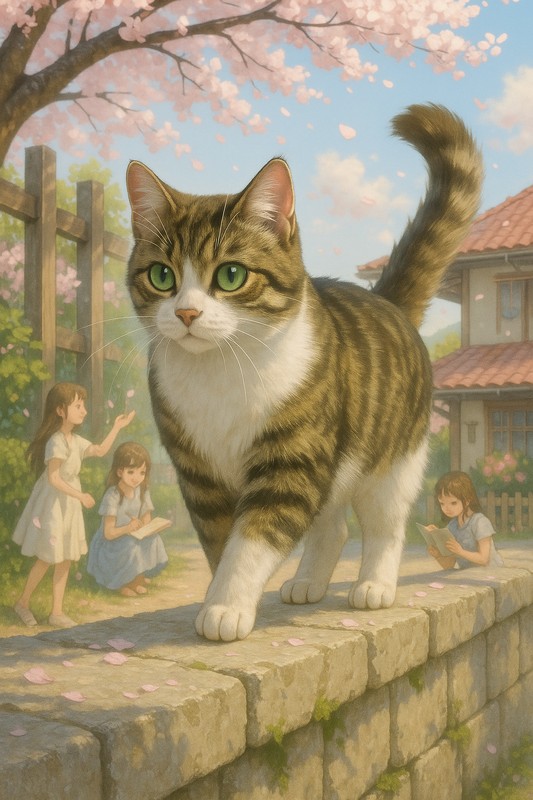 ミックス(雑種風)猫のAIイラスト|再現プロンプト用