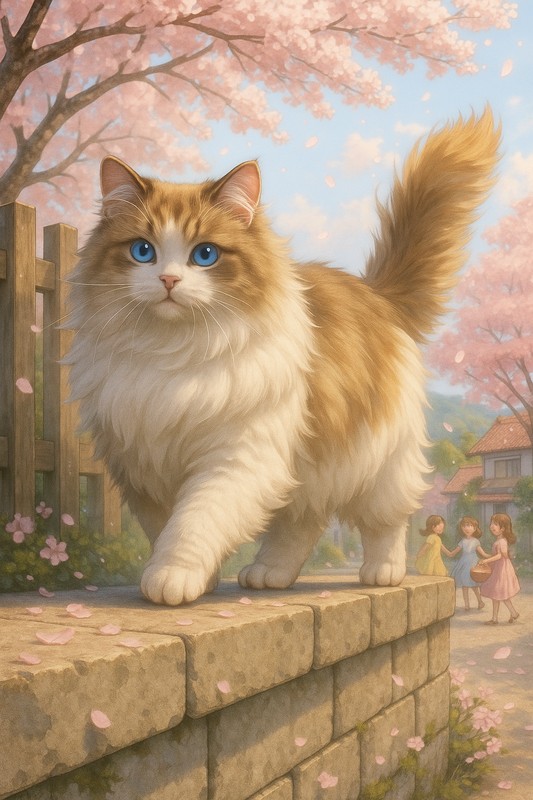 ラガマフィン(猫)のAIイラスト|再現プロンプト用