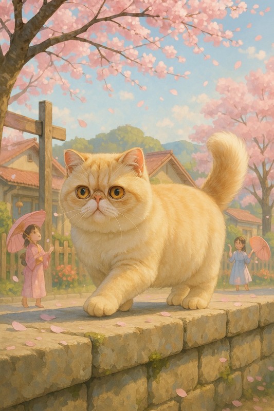 エキゾチックショートヘア(猫)のAIイラスト|再現プロンプト用