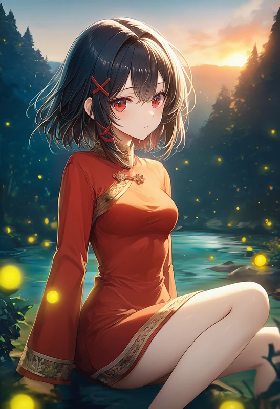 NovelAIで生成したチャイナドレスのイラスト