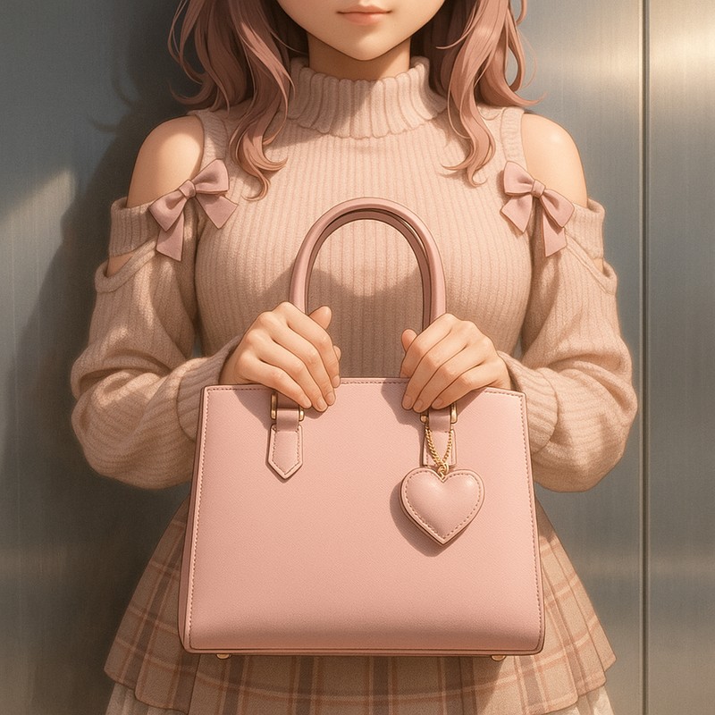 量産型女子が持つバッグのAIイラスト参考例