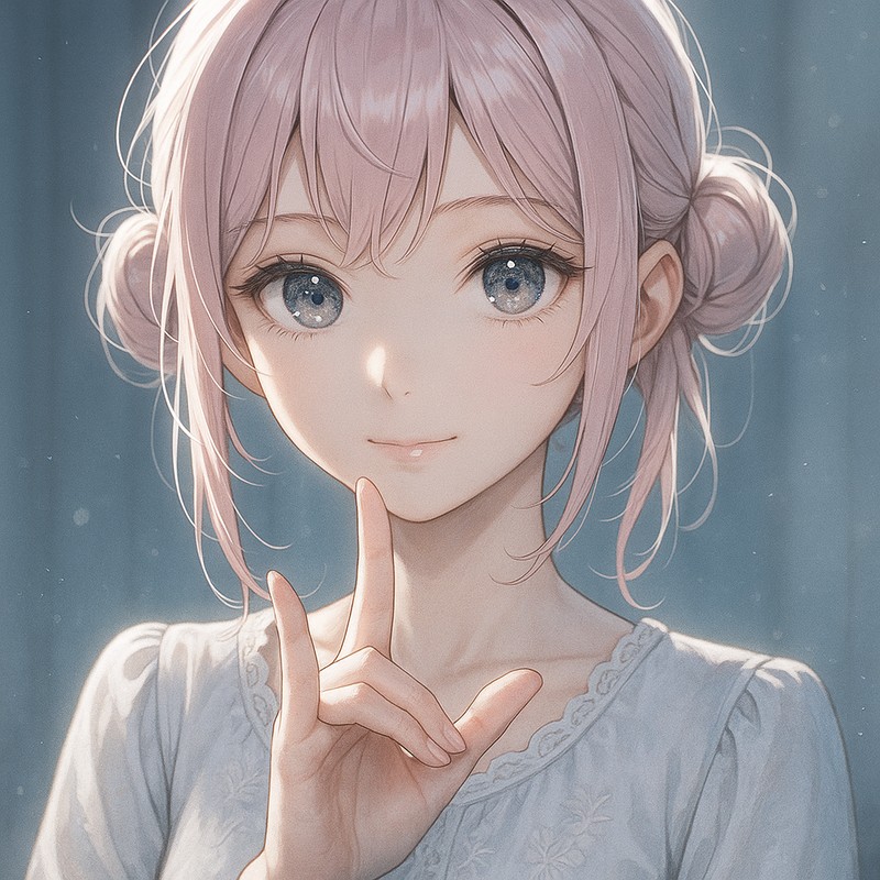 キツネサインをする美少女AIイラスト|プロンプト紹介