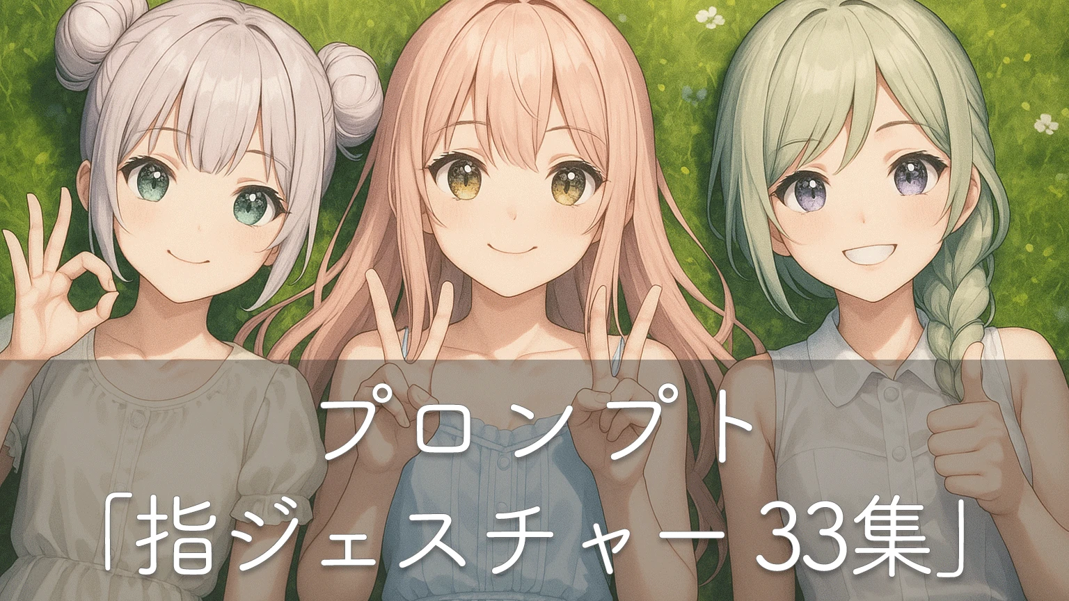 ピース・ハートほか 指ジェスチャーのプロンプト30集【画像AI】