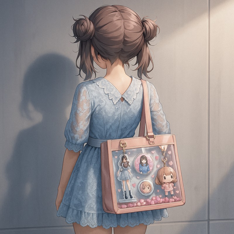 痛バッグ(クリアバッグ)のAIイラスト|押し活グッズ