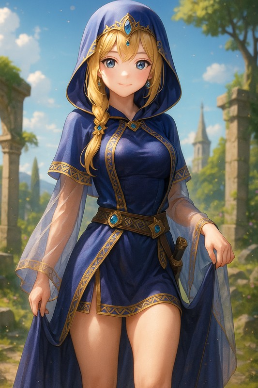 召喚士・魔導師の服のAIイラスト|プロンプト紹介(ファンタジー)