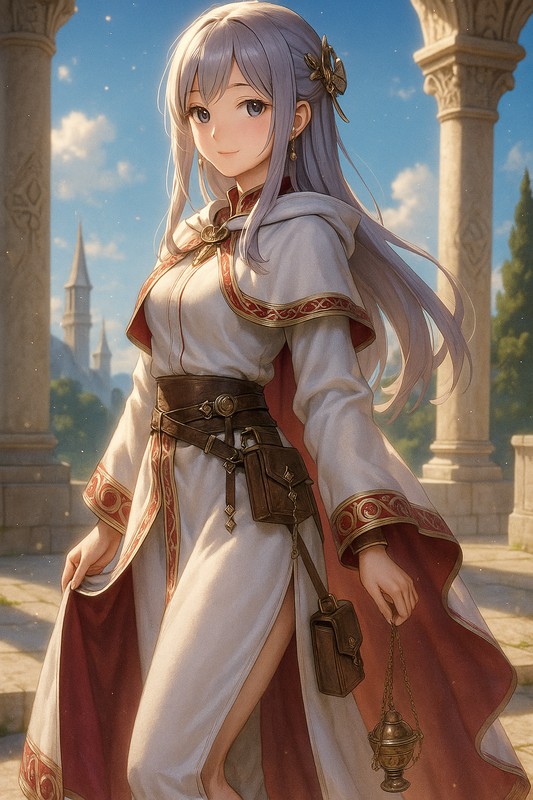 クレリック・上位神官の服のAIイラスト|プロンプト紹介(ファンタジー)