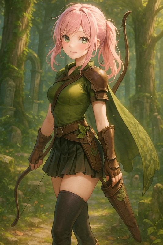 アーチャーの服のAIイラスト|プロンプト紹介(ファンタジー)