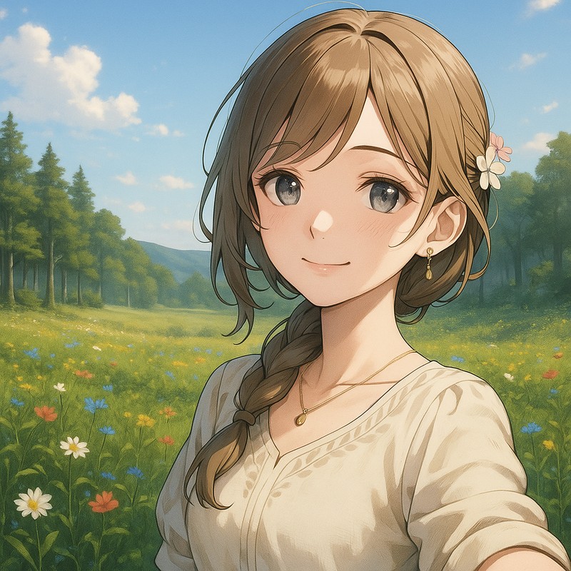 草原のAIイラスト|背景用プロンプト紹介