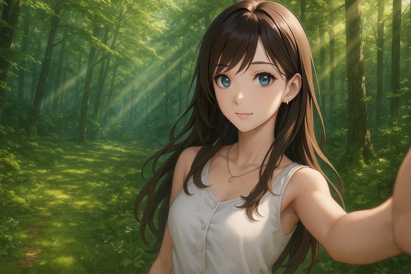 森林のAIイラスト|背景用プロンプト紹介