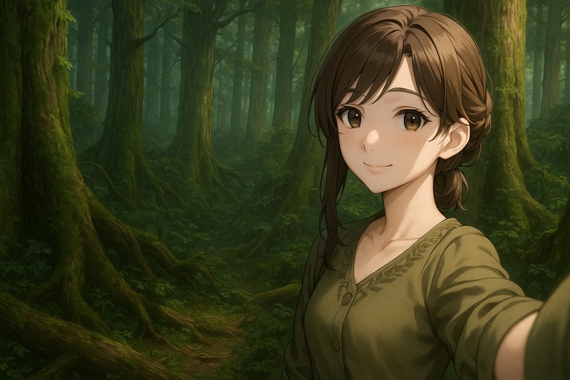 原生林のAIイラスト|背景用プロンプト紹介