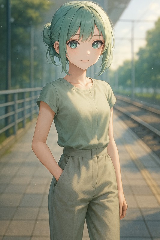 hand in pocketの美少女イラスト生成例|プロンプト紹介