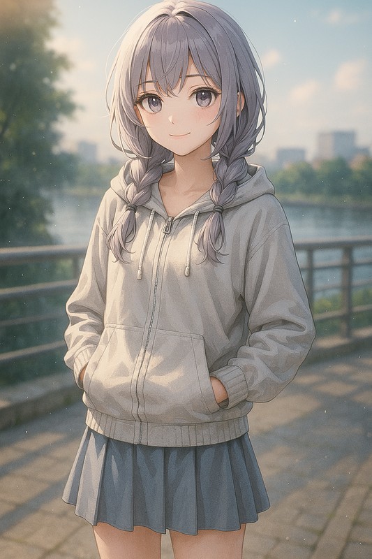 hands in front pocketsの美少女イラスト生成例|プロンプト紹介