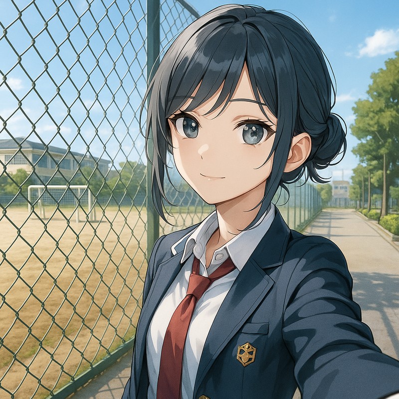 放課後の校庭のAIイラスト|背景用プロンプト紹介