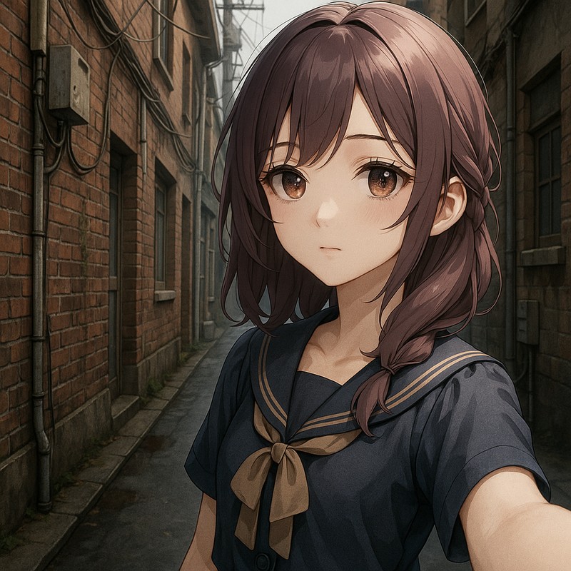 レトロ路地裏のAIイラスト|背景用プロンプト紹介