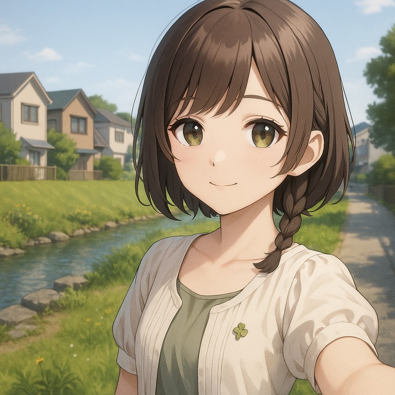 川遊び広場の隣接住宅のAIイラスト|背景用プロンプト紹介