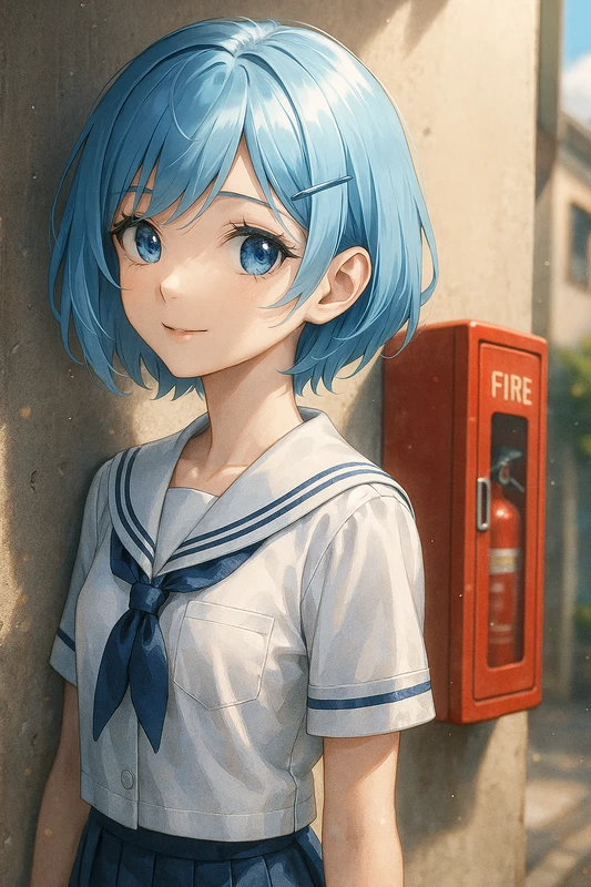消火器ケースを再現したAIイラスト｜プロンプト紹介