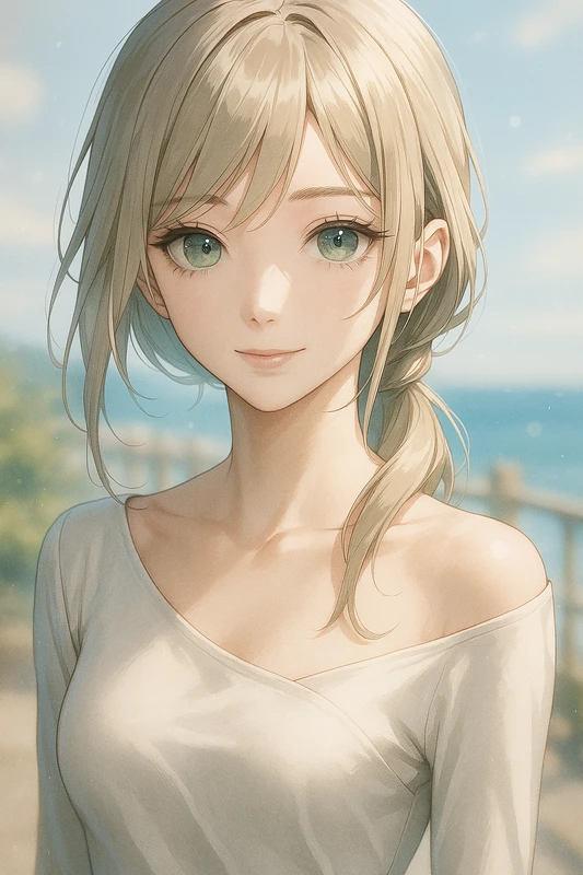 オブリークネックを再現したAIイラスト