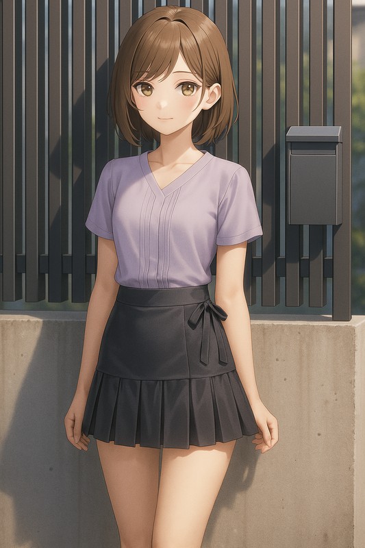 縦格子 × コンクリート壁のAIイラスト|プロンプト紹介