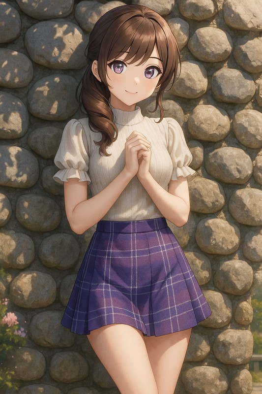 川石コブルストーン積み壁のAIイラスト|プロンプト紹介